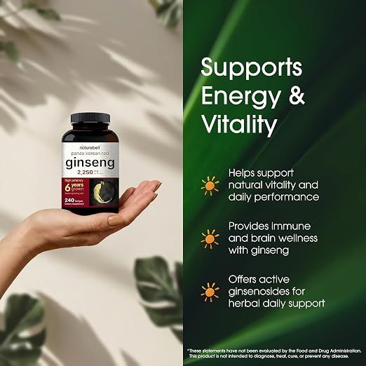 Natural Bell Korean Red Ginseng 2,250 mg - 240 Softgels