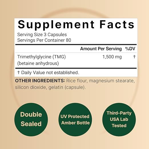 TMG 1,500 mg – 240 Capsules