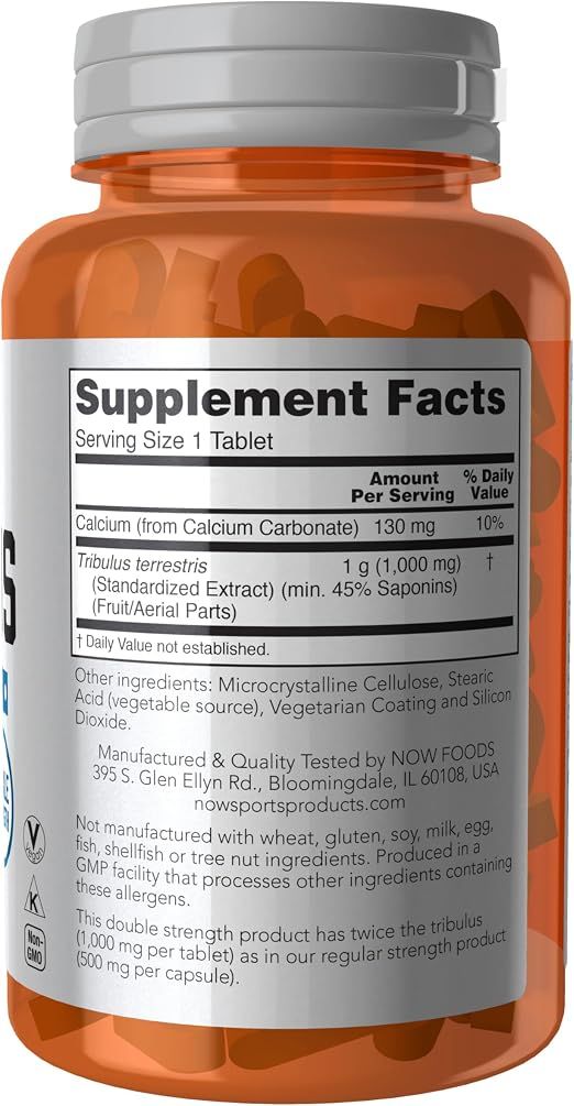 NOW Tribulus 1,000 mg - 90 Tablets
