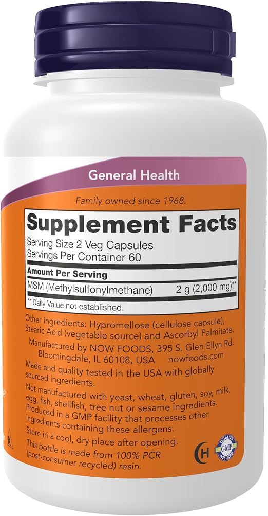 MSM 1,000 mg – 120 Capsules