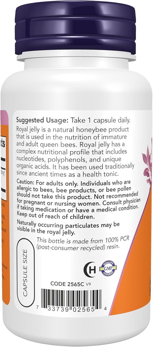 NOW Royal Jelly - 60 Veg Capsules