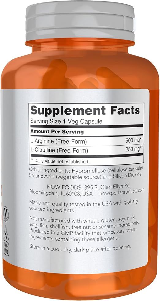 NOW Arginine & Citrulline - Veg Capsules