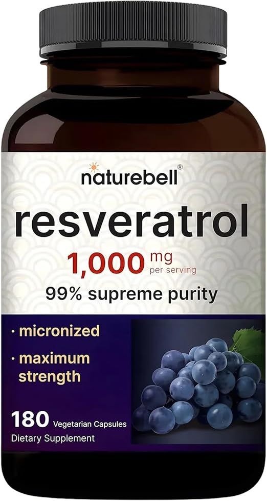 Natural Bell Resveratrol 1,000 mg - 180 Capsules