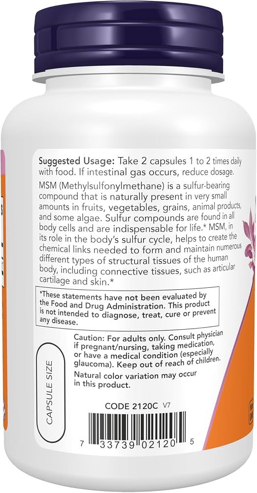 MSM 1,000 mg – 120 Capsules