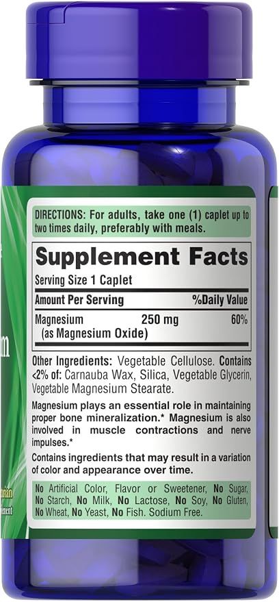 Magnesium 250 mg – 100 Caplets