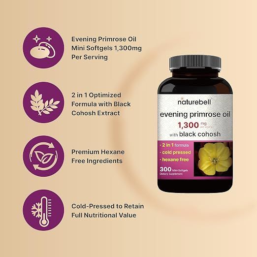 Evening Primrose Oil + Black Cohosh – 300 Softgels