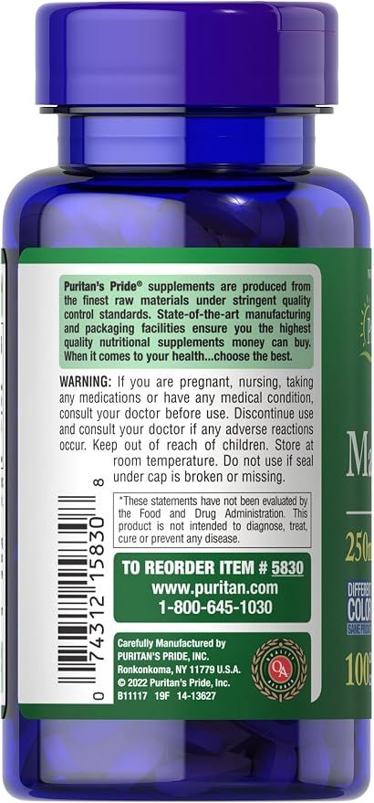 Magnesium 250 mg – 100 Caplets
