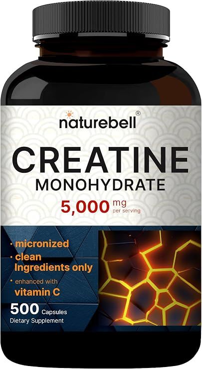 Natural Bell Creatine Monohydrate 5,000 mg - 500 Capsules