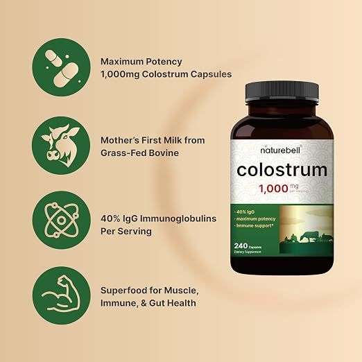 Natural Bell Colostrum 1,000 mg - 240 Capsules