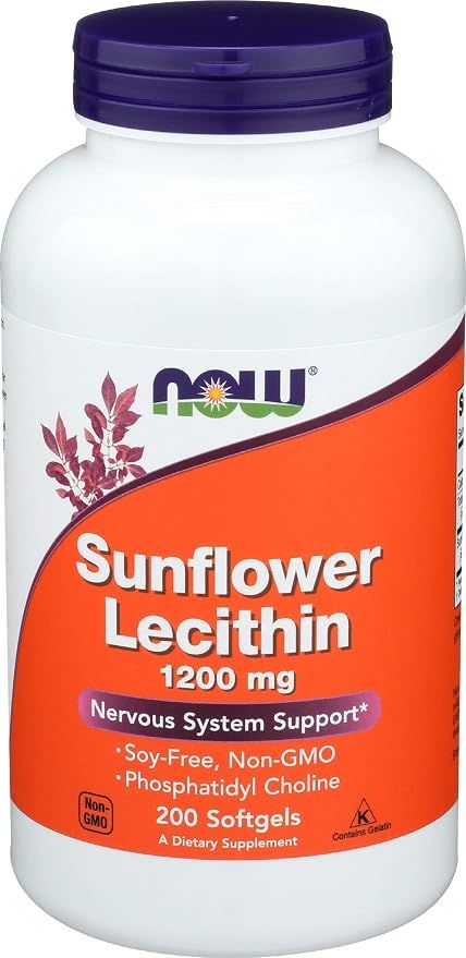 NOW Sunflower Lecithin 1,200 mg - 200 Softgels