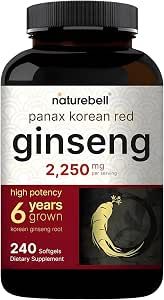 Natural Bell Korean Red Ginseng 2,250 mg - 240 Softgels
