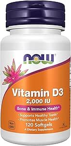 NOW Vitamin D-3 2,000 IU - 120 Softgels