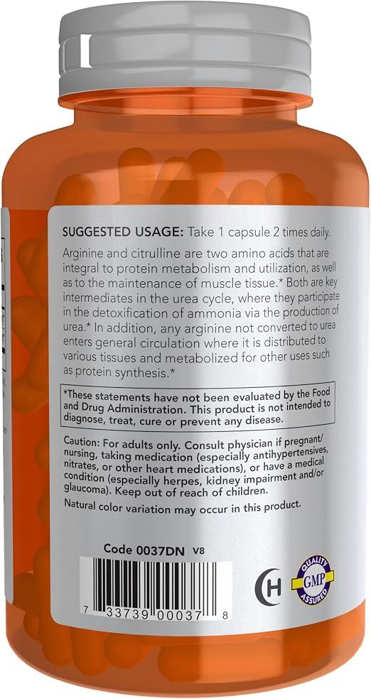 NOW Arginine & Citrulline - Veg Capsules